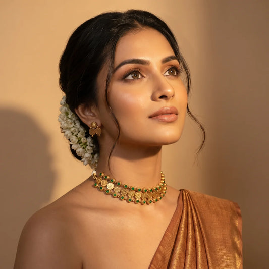 Classic Lakshmi Coin Necklace Set
