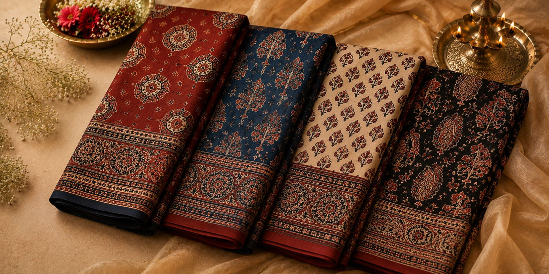 Ajrakh Sarees: Hand Block Printed Art from Gujarat and Kutch