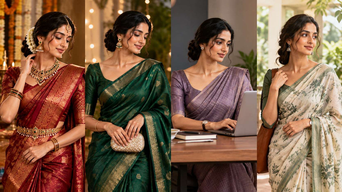 From Wedding to Work: Sarees for Every Moment in Your Wardrobe