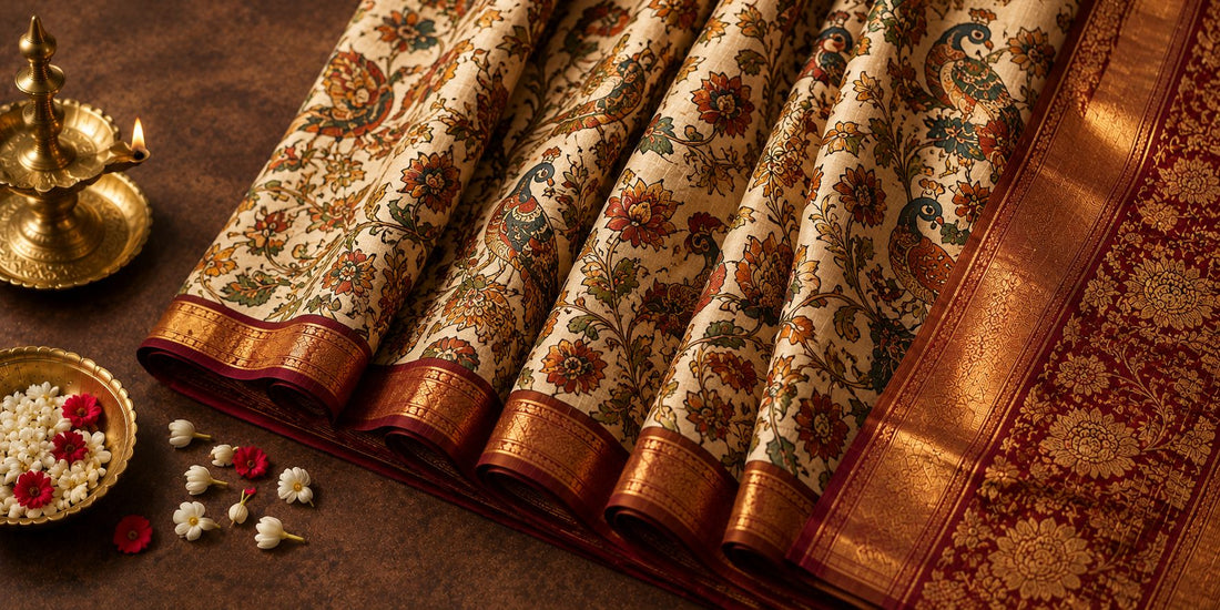 Kalamkari Sarees: Hand Painted and Block Printed Art from Andhra Pradesh