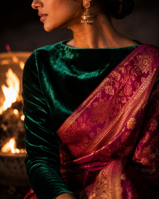 Winter Royalty: Navigating Traditional Indian Fashion in the Delhi Chill