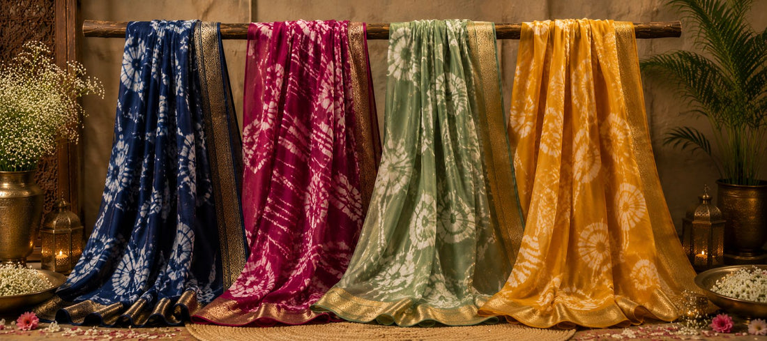 Shibori Sarees: Art, Colour, and Effortless Style