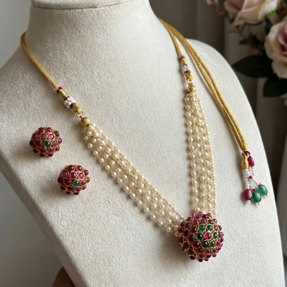 Royal Kemp Pearl Haram Set with Earrings