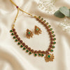 Antique Peacock Kemp Stone Necklace Set