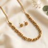 Classic Gold Bead Necklaces & Stud Earning Set