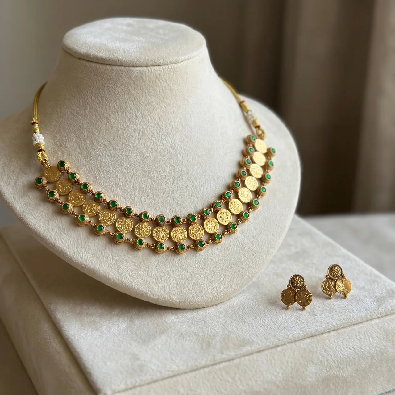 Classic Lakshmi Coin Necklace Set