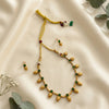 Green Stone Drop Necklace Set