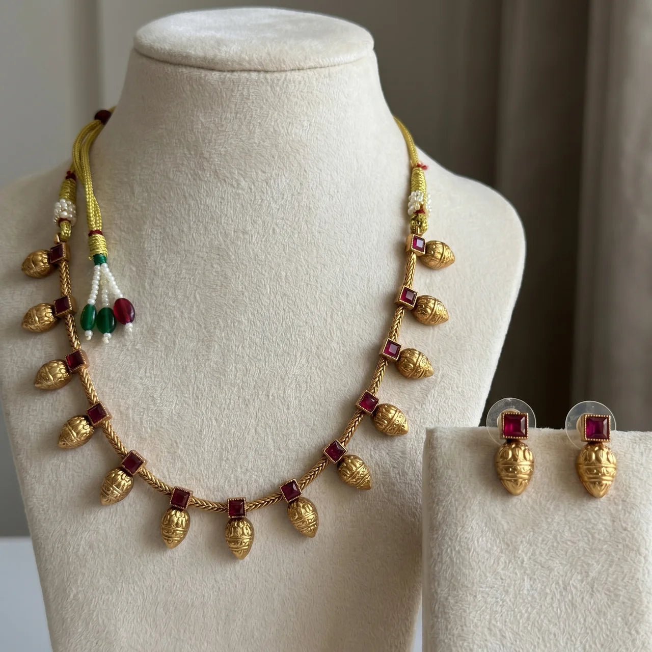 Heritage Ruby Drop Necklace