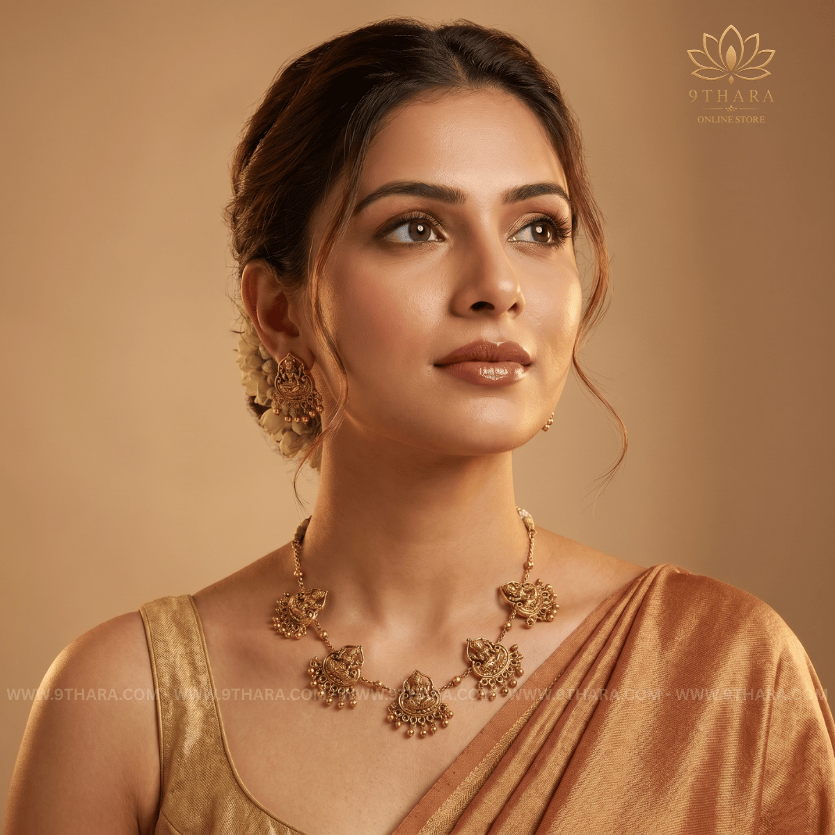Lakshmi Charms - Exclusive Indian Antique Necklace Set