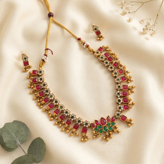 Lotus Bloom Necklace Set