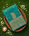 Peacock Green Paisley Saree