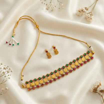 Temple Treasure Coin Necklace Set