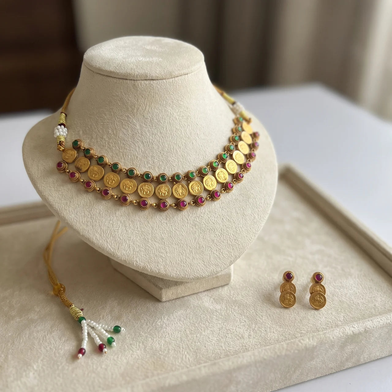 Temple Treasure Coin Necklace Set