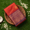 Rust Orange Silk Saree