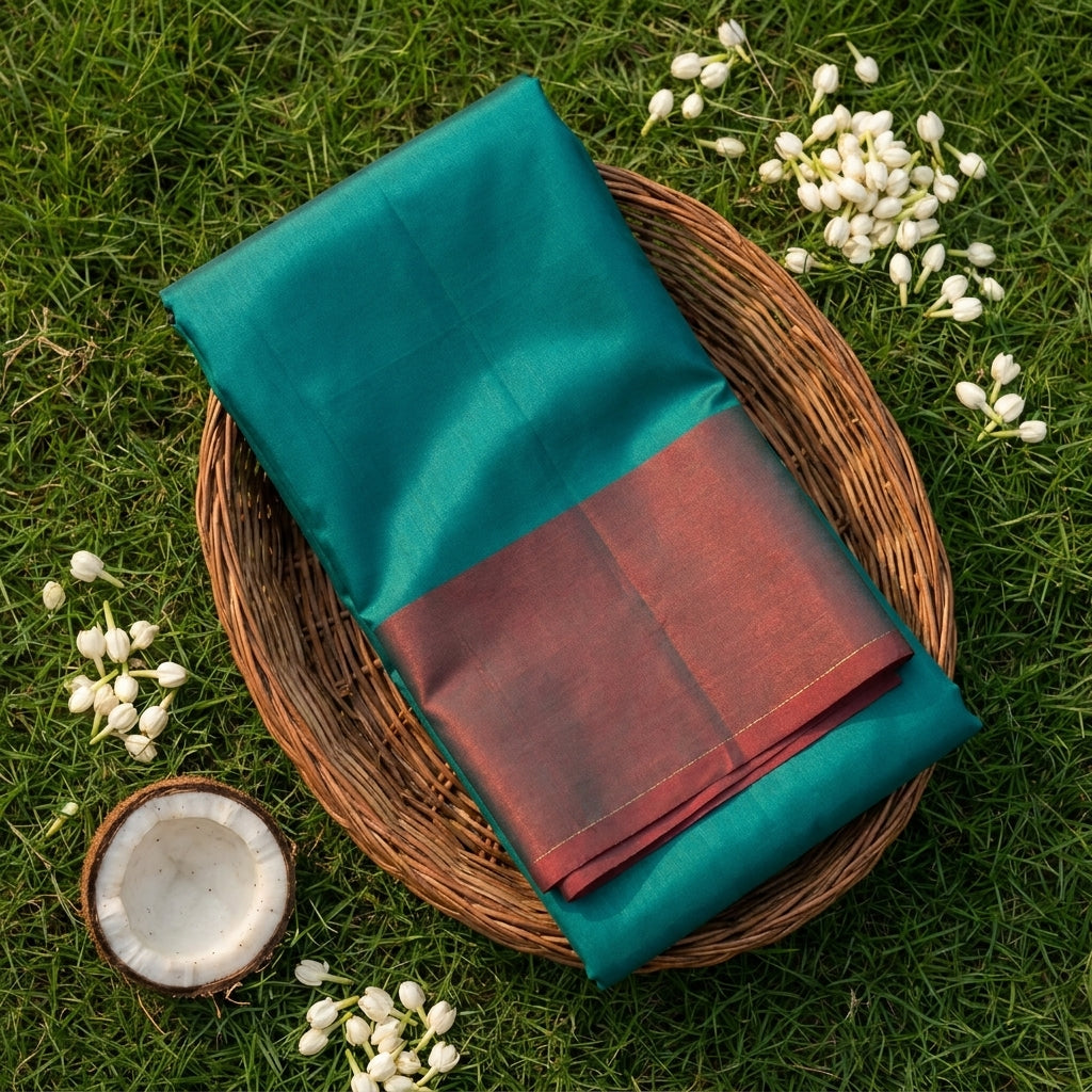 Neelmayuri Peacock Teal Saree