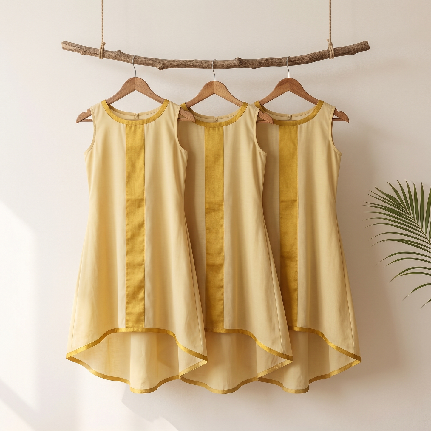 Onam Special Kasavu Style Off-White & Gold Kurti [OKV]