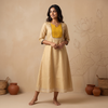 Onam Kasavu Muse Gold Yoke Kurta [OKM]