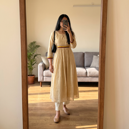 Onam Kasavu Manjari Stripe Kurta [OKY]